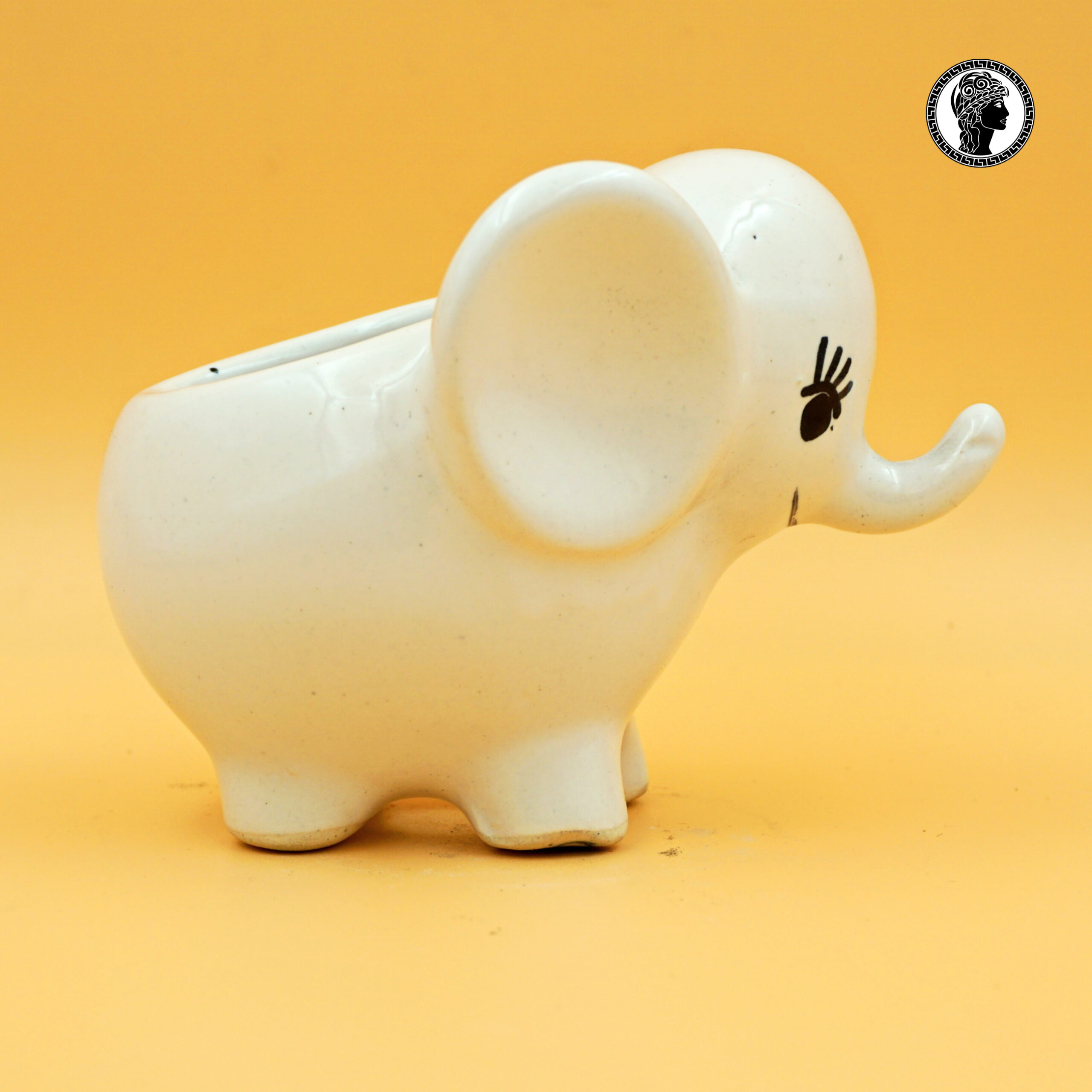 Cute Ceramic Elephant Planter WhiteSV scaled 1