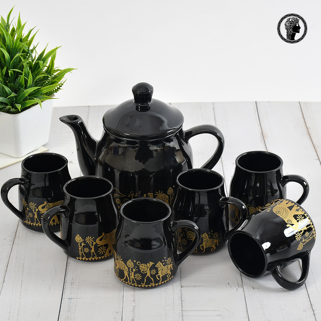 Designer Black Kettle Cup Set 1.JPG
