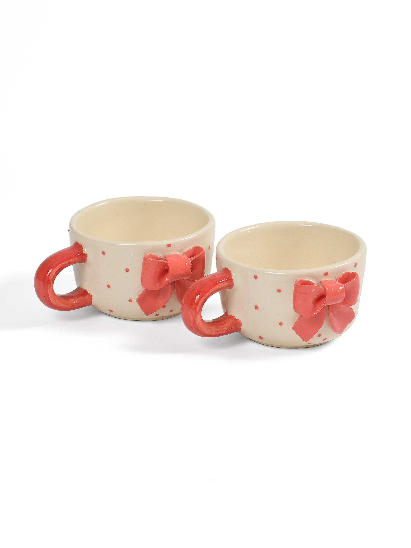 Handmade Red Bow Charm Mug - Set of 2 4 DSC 6401
